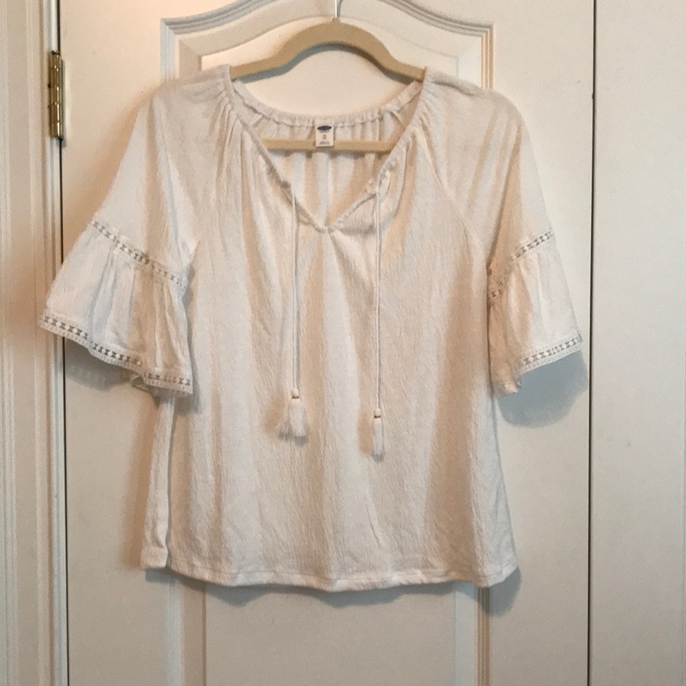 White Peasant Top LIKE NEW
